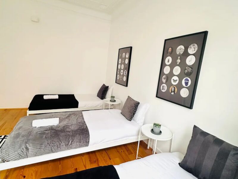 Quarto triplo charmoso em Lisboa